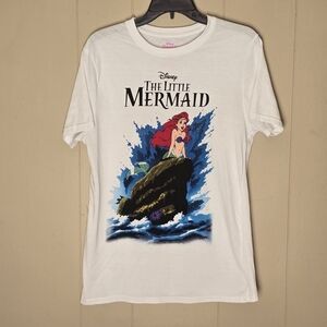 Disney The Little Mermaid White Girl's T-Shirt Size M